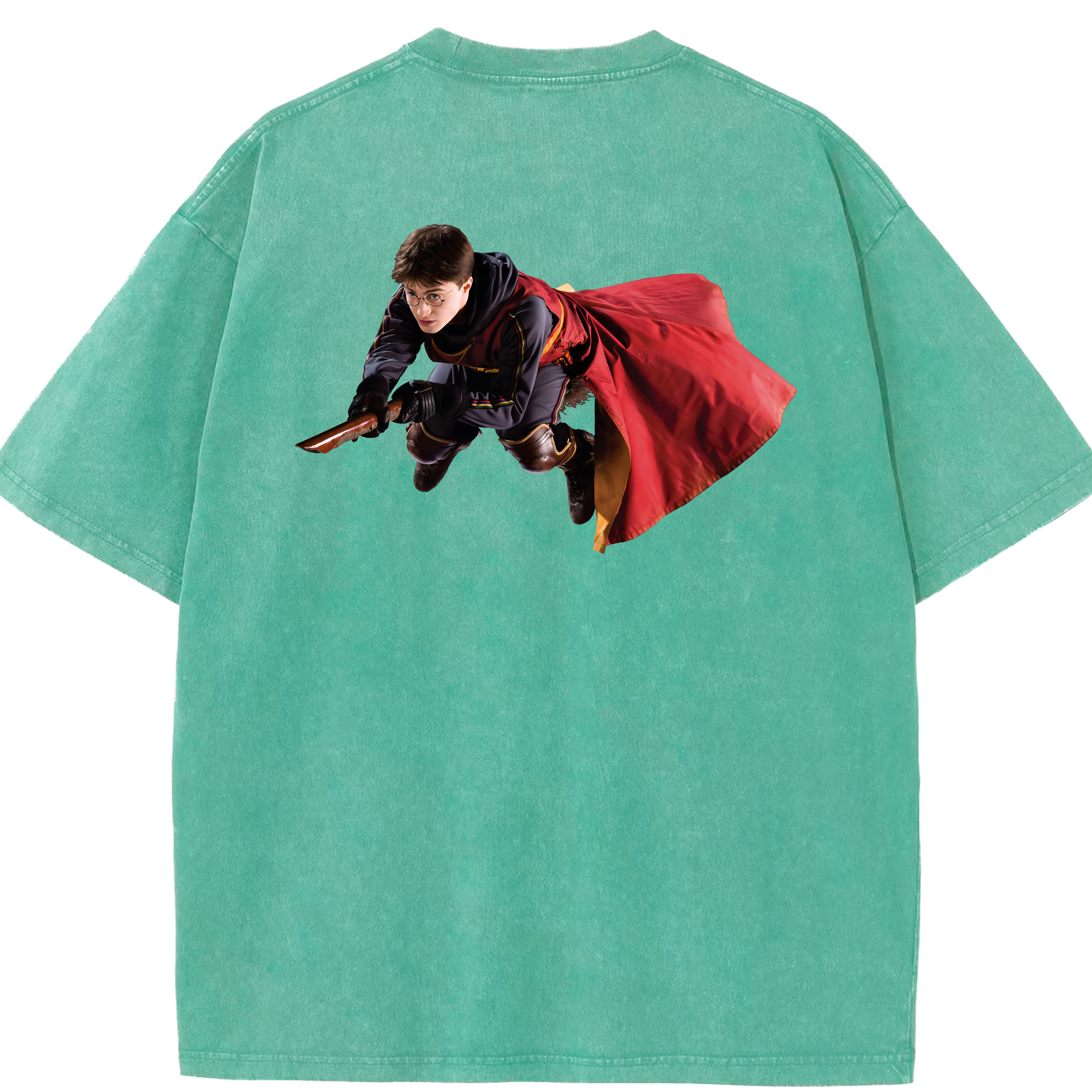 （画像用） Harry Potter ハリー・ポッターシリーズ 綿100% ヴィンテージ風 半袖Tシャツ（背面プリント）